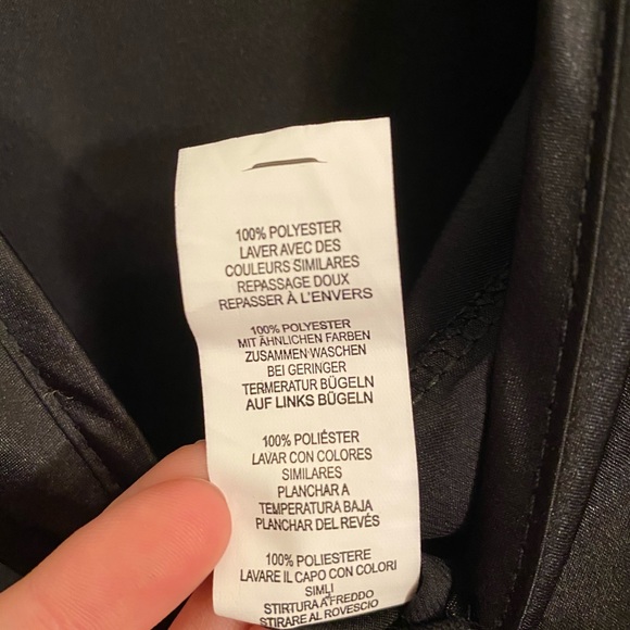 PrettyLittleThing Black Satin Peplum top - Picture 8 of 8